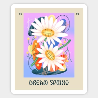 abstract surrealistic flower art Sticker